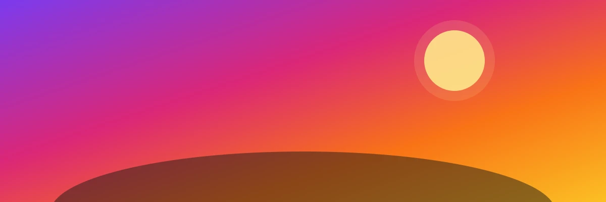 Bannière Coucher de Soleil