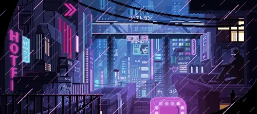Bannière Animée Pixels
